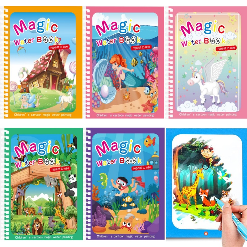 Çocuk sihirli su çizim kitabı  - Reusable Water Magic Coloring Book incelemesi ve fiyatı